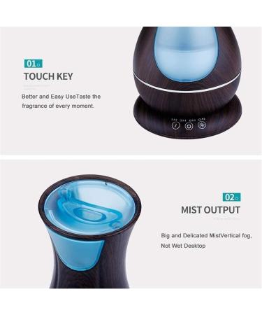 Aromatherapy Diffuser 400ml - Wood Grain Essential Oil Diffuser with Timer & Auto Shut-Off | Humidifier for Large Rooms & Baby Bedrooms | 7 Color Lights - Buy Online on GoSupps.com
