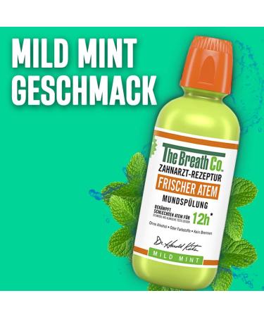 Buy The Breath Co Mouthwash 500ml - 12-Hour Fresh Breath Alcohol-Free Antibacterial Gum Care Mild Mint Aroma - Buy Online on GoSupps.com