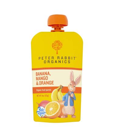 Pumpkin Tree Peter Rabbit Organics Mango, Banana and Orange Snacks, 4 Oz, Pack of 10 Mango, Banana & Orange
