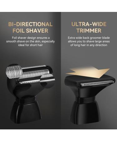 ZOMU Ultimate PRO Back Shaver for Men - Adjustable Handle Electric Body Groomer & Nose Hair Trimmer Set - Buy Online on GoSupps.com