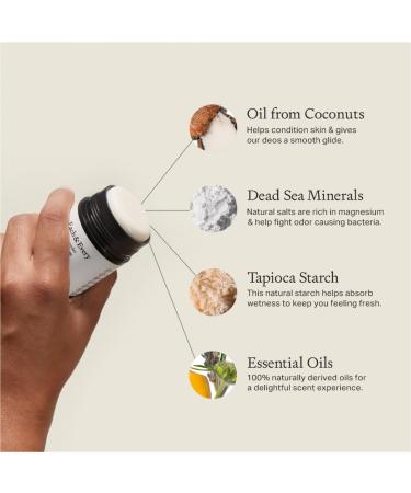 Each & Every All-Natural Deodorant - Aluminum Free for Men & Women - White Chamomile & Bergamot Travel Size 2-Pack (2.5 Oz Each) - Eco-Friendly Plant-Based Packaging - Buy Online on GoSupps.com