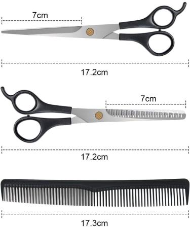 URAQT Hairdressing Scissors Kit Professional Hair Cutting and Comb Set Stainless Steel Thinning/Texturizing Scissors Barber Scissors for Salon/Home/Pet - Buy Online on GoSupps.com