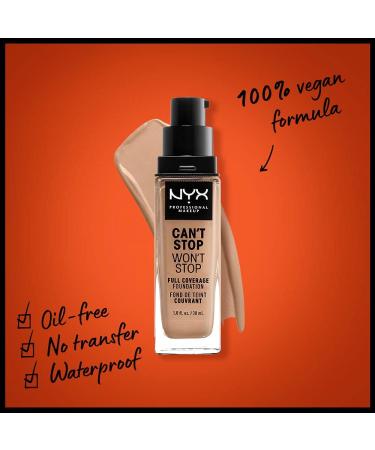 NYX Can't Stop Won't Stop Foundation - Medium Buff 10.5 | Long-Lasting Matte Finish - Buy Online on GoSupps.com