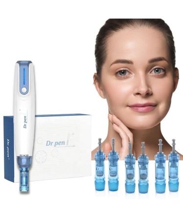 Dr. Pen Ultima A9 - Multi-Function Wireless Derma Beauty Pen - Skin Care Tool Kit - 0.25mm 12pins  2 + 0.25mm 36pins  2 + 0.25mm Round Nano x2