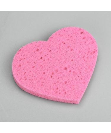 Shop Pink Heart Design Facial Sponges - Soft Exfoliating Makeup Remover & Blender Tool for Flawless Skin | International Shipping Available - Buy Online on GoSupps.com