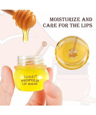 Zhoujie Honey Lip Mask - Propolis Moisturizing Lip Balm for Dry Cracked Lips | Nourishing Hydration & Repair for Women - Buy Online on GoSupps.com