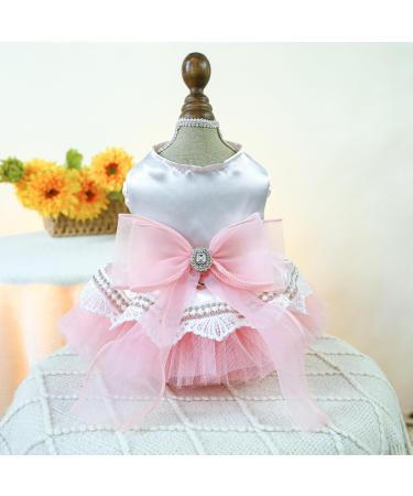 BT Bear Smally Disching Retro Tutu Dress for Cats & Small Dogs | Pups Rock Princess Dress for Weddings | Pink Medium - Buy Online on GoSupps.com