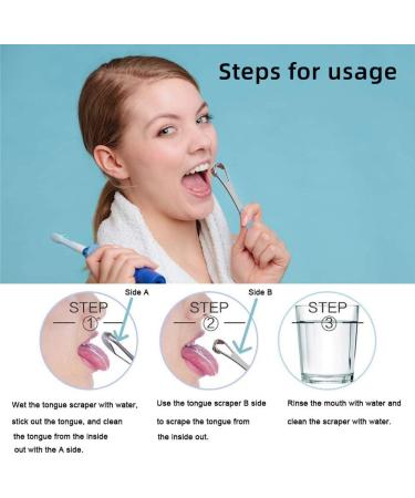 SSRDFU Tongue Scraper Set - 3 Stainless Steel Tongue Cleaners for Oral Care | Effective Bad Breath Solution - Buy Online on GoSupps.com