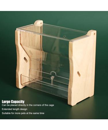 Automatic Large Capacity Chicken Feed Dispenser - Clear Acrylic Bird Feed Box for Budgies Nymphs & Quail (S 165x42x45mm) - Buy Online on GoSupps.com