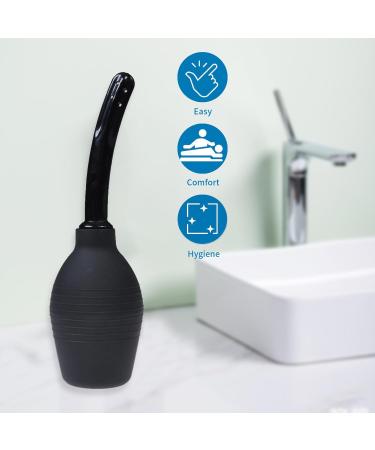 Xocome 310ml Duche Enema Kit - Reusable Silicone Constipation Relief for Men & Women - Black - International Shipping Available - Buy Online on GoSupps.com