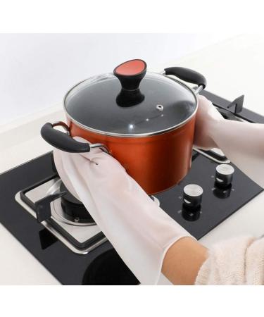 2024 New Silicone Dishwashing Gloves Waterproof Household Dishwashing Cleaning Rubber Gloves Warm Insulation Reusable Pink - Buy Online on GoSupps.com