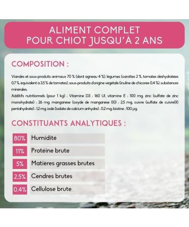 Nutrivet - INNE Dog - TERRINE - Puppy Growth - Lamb 150g - Buy Online on GoSupps.com