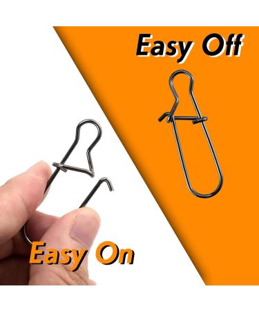 Alwonder Fishing Snaps Hanger - 50/100 STK Stainless Steel Bait Snap for Freshwater & Saltwater - High Load Capacity 12-40kg Leader - Buy Online on GoSupps.com