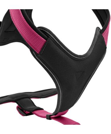 HUNTER NEOPRENE Dog Harness - Padded Nylon Adjustable 73-94 cm - Raspberry/Black - International Shipping Available - Buy Online on GoSupps.com