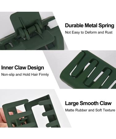 MuForu 4 Pack Small Non Slip Matte Rectangle Hair Clips for Women - Cute Square Jaw Clips Hair Styling Accessories - Multicolor - 2 Inch - Buy Online on GoSupps.com