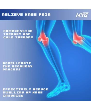 Hivexagon Knee Cooling Pads - Adjustable Elastic Strap Ice Bag (HG217) for Instant Pain Relief & Swelling Reduction - International Shipping Available - Buy Online on GoSupps.com
