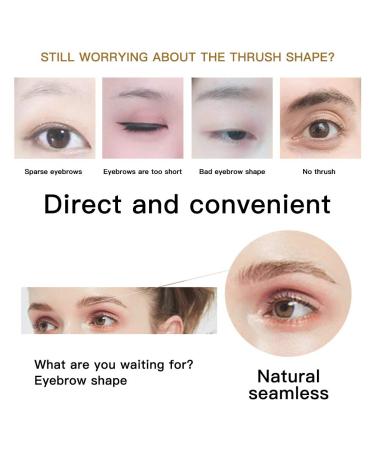 DAGEDA Brown 40 Pairs 4 PC 4D Waterproof Bionic Eyebrow Transfers Stickers | Long Lasting Natural Water Transfer Tattoo for Makeup - ZX-008 Brown - Buy Online on GoSupps.com