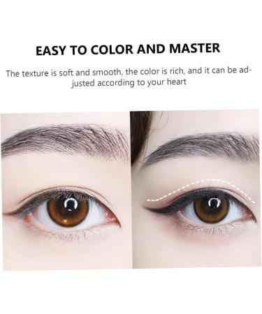 DRESSOOS 6 Pcs Eye Shadow Cream Black Eyebrow Black Eyeliner Dark Brown Eyeshadow Eye Liner and Brush - Buy Online on GoSupps.com