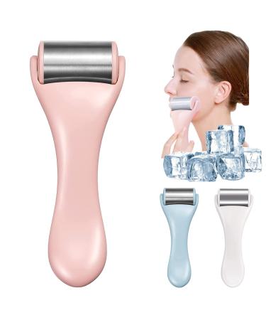 Ice Roller for Face and Eye  Ice Face Roller Massager Puffiness  Migraine  Pain Relief and Minor Injury  Stainless Steel Facial Roller Pink