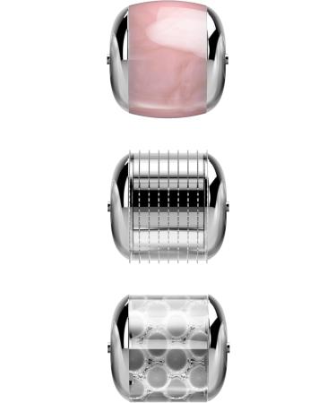 GESKE | SmartAppGuided MicroNeedle Face Roller | 9 in 1 | with rose quartz | Microneedling | Professional Microneedling Device | Needle Roller | Face Beauty Roller | Micro Needles - Buy Online on GoSupps.com