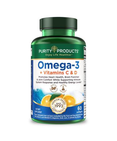 Purity Products - Omega-3 Plus Vitamin C & D 60 softgels