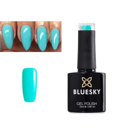 Bluesky GEL NAIL POLISH GREEN MINT MENTAL MINT AQUA UV LED Soak Off 10ml 63911 Spring Summer Color (Requires Drying under LED/UV Lamp)