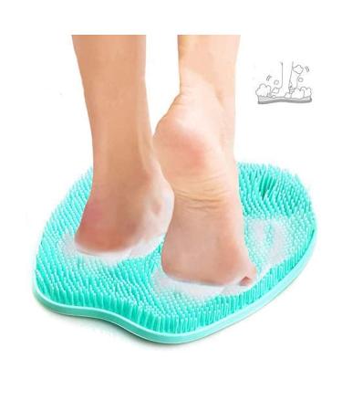 Shower Foot Scrubber Massager Mat  Kethvoz Feet Massage Cleaner Pad with Non-Slip Suction Cups  Soft Bristle Brush to Scrub Foot Clean Toe Remove Feet Sole Dead Skin