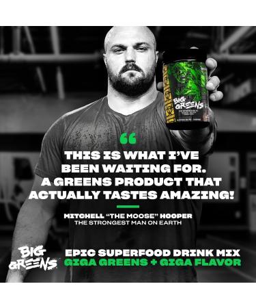 Mutant Big Greens | Green Supplement | Over 40 superfoods Land & Sea Greens Reds Antioxidants phytonutrients 1000mg spirulina Pre & Probiotic Blend | 30 Serving Just Chocolate Chocolate 8.68 Ounce (Pack of 1) - Buy Online on GoSupps.com