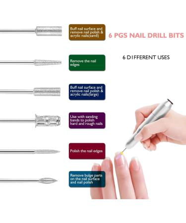 Electric Nail File Professional Nail Drill 20000RPM Adjustable Speed Manicure Drill Set Pedicure Set Nail Accessories Nail Cutter for Acrylic Nail Gel Nail Polishing Salon Manicure at Home(Silver) - Buy Online on GoSupps.com