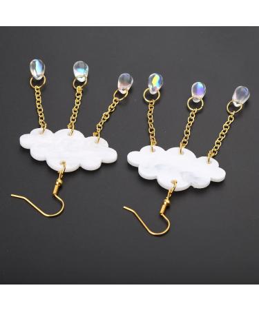 Shop Feyley Acrylic Rain Cloud Earrings | Handmade Teardrop & Cute Cloud Designs for Stylish Looks - Buy Online on GoSupps.com