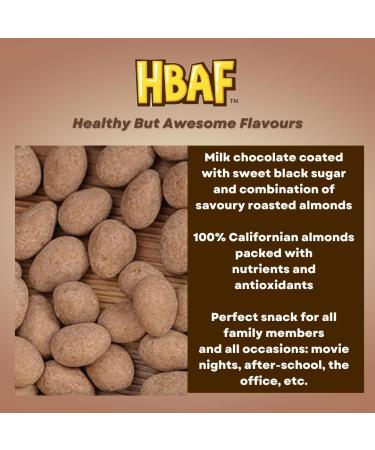 HBAF Roasted Almonds Black Sugar Milk Tea Boba Bubble Tea Flavoured Nuts Snack Pack from South Korea 190g - Buy Online on GoSupps.com