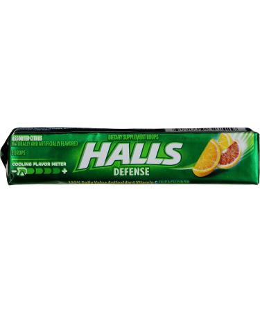 Buy Halls Defense Citrus Singles 9ct - Immune Support & Refreshing Flavor | Fast International Shipping - Buy Online on GoSupps.com