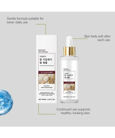Rice Facial Serum 100 ml rice peeling lotion gentle exfoliatin spot moisturizes and evens skin tone - Buy Online on GoSupps.com