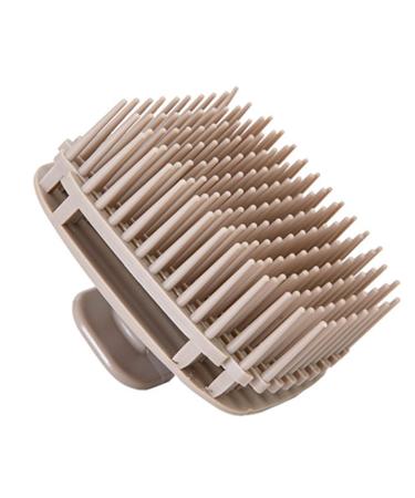 Grebest Hair Shampoo Scalp Scrubber Care Massage Brush with Silicone Bristles Massager for Deep Cleansing Gentle Exfoliation One-Step Wash Tool All Types Men Light Grey