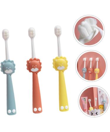 Plafope 3-Piece Children's Toothbrush Set | Travel Soft Grip Deep Cleaning for Toddlers | Extra Soft for Sensitive Gums - Buy Online on GoSupps.com