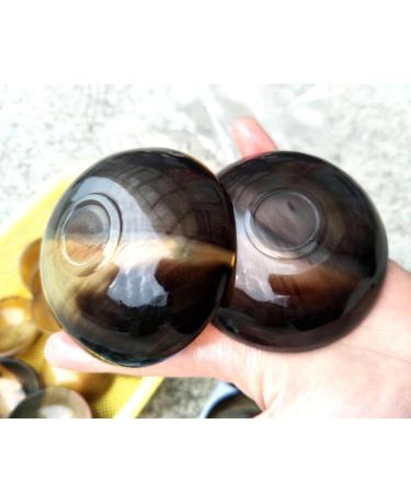 Jauarta Guasha Board Bowl - 8cm Round Durable Ox Horn Massage Tool with Smooth Surface - Buy Online on GoSupps.com