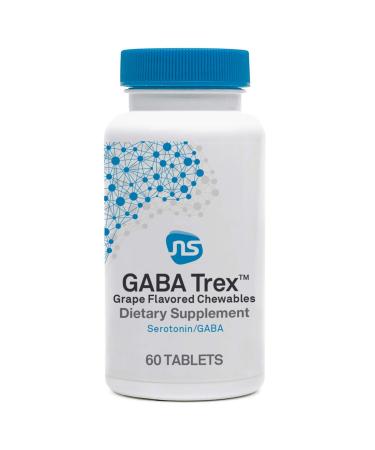 NeuroScience GABA Trex - Chewable L-Theanine Tablets to Help Reduce Stress - Support Relaxation - Brain Health Support Supplement for Adults, Kids + Teens (60 Chewables)