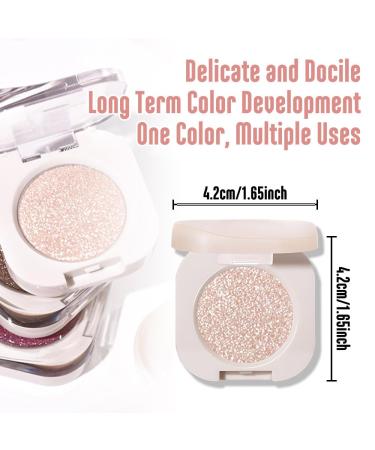 Monochrome Glittle Eyeshadow | Vegan Light Brown Glitter | Talc & Cruelty-Free Pressed Powder - Buy Online on GoSupps.com