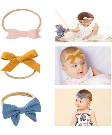 Headbands and Bows for Baby Girl 10 Pcs Hair Accessories for Newborn Infant Toddler with Different Chic colors and Styles - Buy Online on GoSupps.com