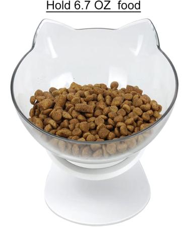 QIYADIN Tilted Raised Posture Cat Food Bowl - Anti Vomiting 15 Degree Elevated Stand (1) - Buy Online on GoSupps.com