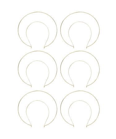 6 Pack Metal Gold Queen Goddess Angel Halo Crown Headband Tiara Hair Hoops - Wedding Bridal Prom Halloween Party Hair Accessories - Buy Online on GoSupps.com