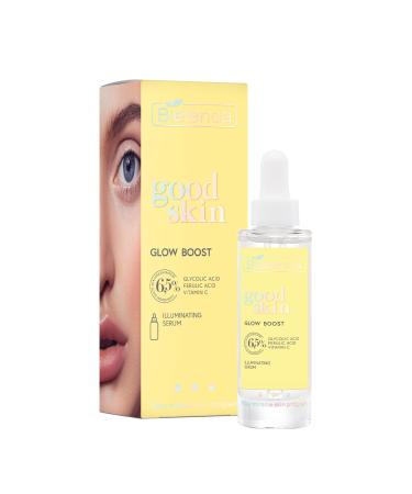 Bielenda Good Skin Glow Boost Brightening Serum Face Serum with Vitamin C Glycolic Acid and Ferulic Acid All Skin Types 200 ml