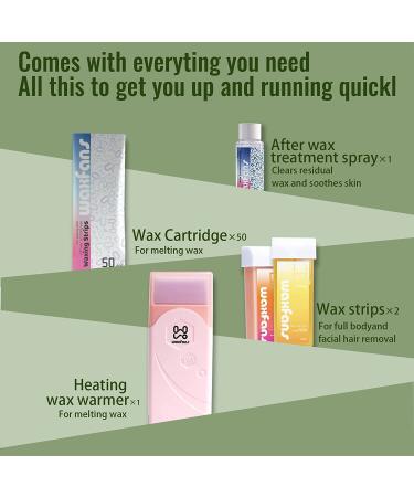 Roll On Wax Kit for Hair Removal | Waxing Roller Warmer for Sensitive Skin | Soft Wax Heater for Women and Men (Pink) - Buy Online on GoSupps.com