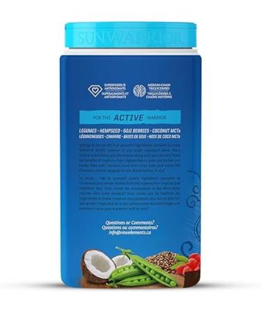 Buy SUNWARRIOR Warrior Blend Protein Chocolate 750g - Vegan Protein Powder for Muscle & Recovery - International Shipping Available - Buy Online on GoSupps.com