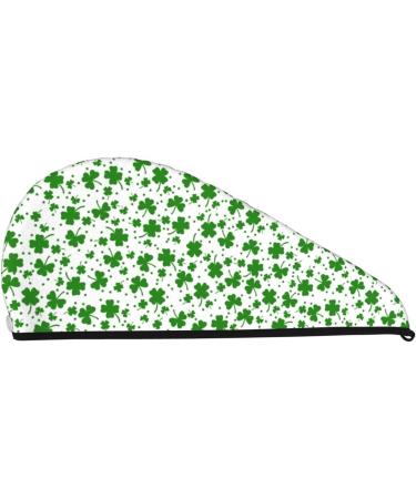 St. Patrick's Day Microfiber Hair Towel - Soft Super Absorbent Wrap for Long Curly & Thick Hair | Quick Dry Coral Velvet - Buy Online on GoSupps.com