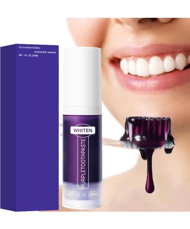  bellv Purple Teeth Whitener - 30 ml - Toothpaste with plant extracts - Refreshing dental cleanser to clean teeth and improve breathing Bellv - Buy Online on GoSupps.com