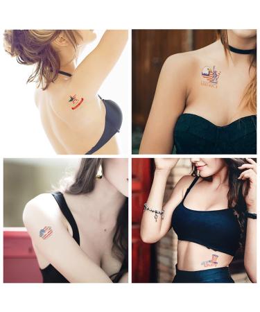 4th of July Temporary Tattoos - 20 Sheets USA Flag Stickers for Independence Day & Memorial Day Decor - Patriotic Theme Party Tattoos - Buy Online on GoSupps.com