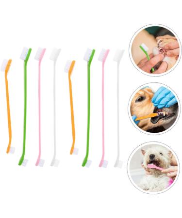 TOGEVAL 8pcs Double Head Dog Toothbrush Pet Toothpaste Cat Dental Care Dual-head Brush Pet Dual-head Dogs Pp - Buy Online on GoSupps.com