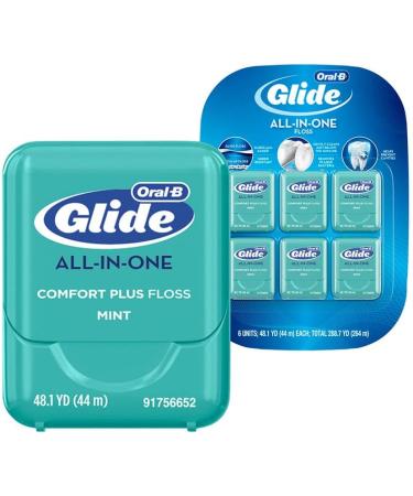 Oral-B Glide Pro-Health Comfort Plus Dental Floss - Mint - 6 Count - Buy Online on GoSupps.com