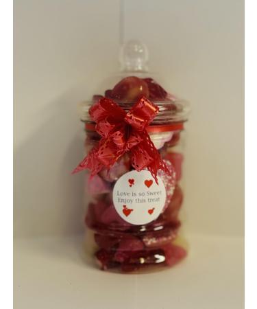 Love Is Sweet Valentines Day Filled Pick N Mix Sweet Victorian Jar Gift Personalised Present 380ml 300g approx